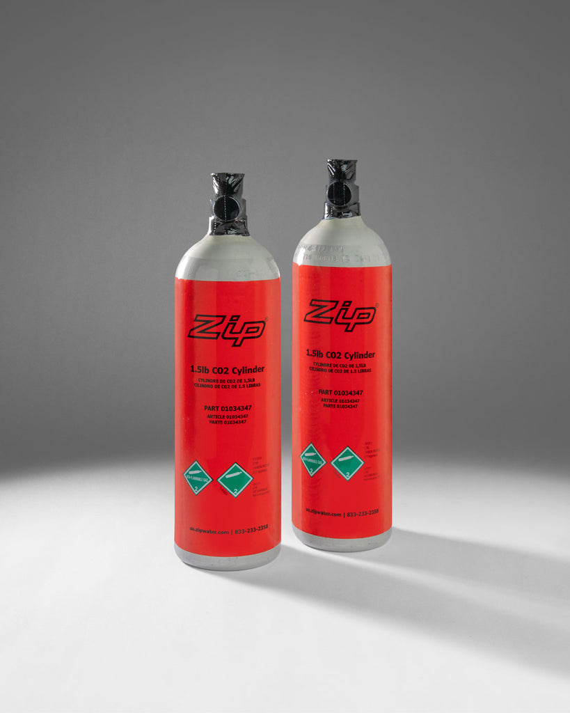Zip 2 x 1.5lb CO2 refillable/recyclable cylinders – Zip Water USA