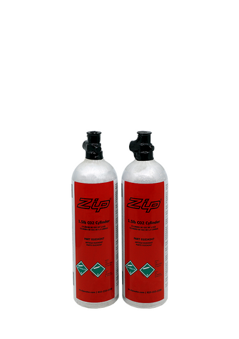Zip 2 x 1.5lb CO2 refillable/recyclable cylinders